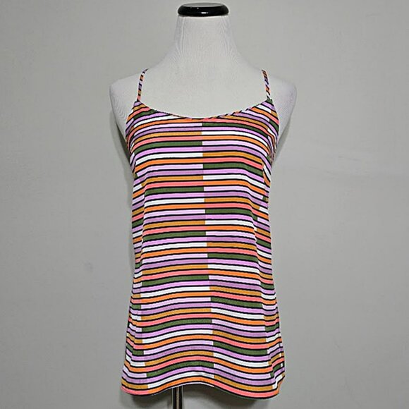 Nwt J Crew Factory Multicolored Stripe Spaghetti Strap Tank Top 4 Womens New $49 - Picture 2 of 8